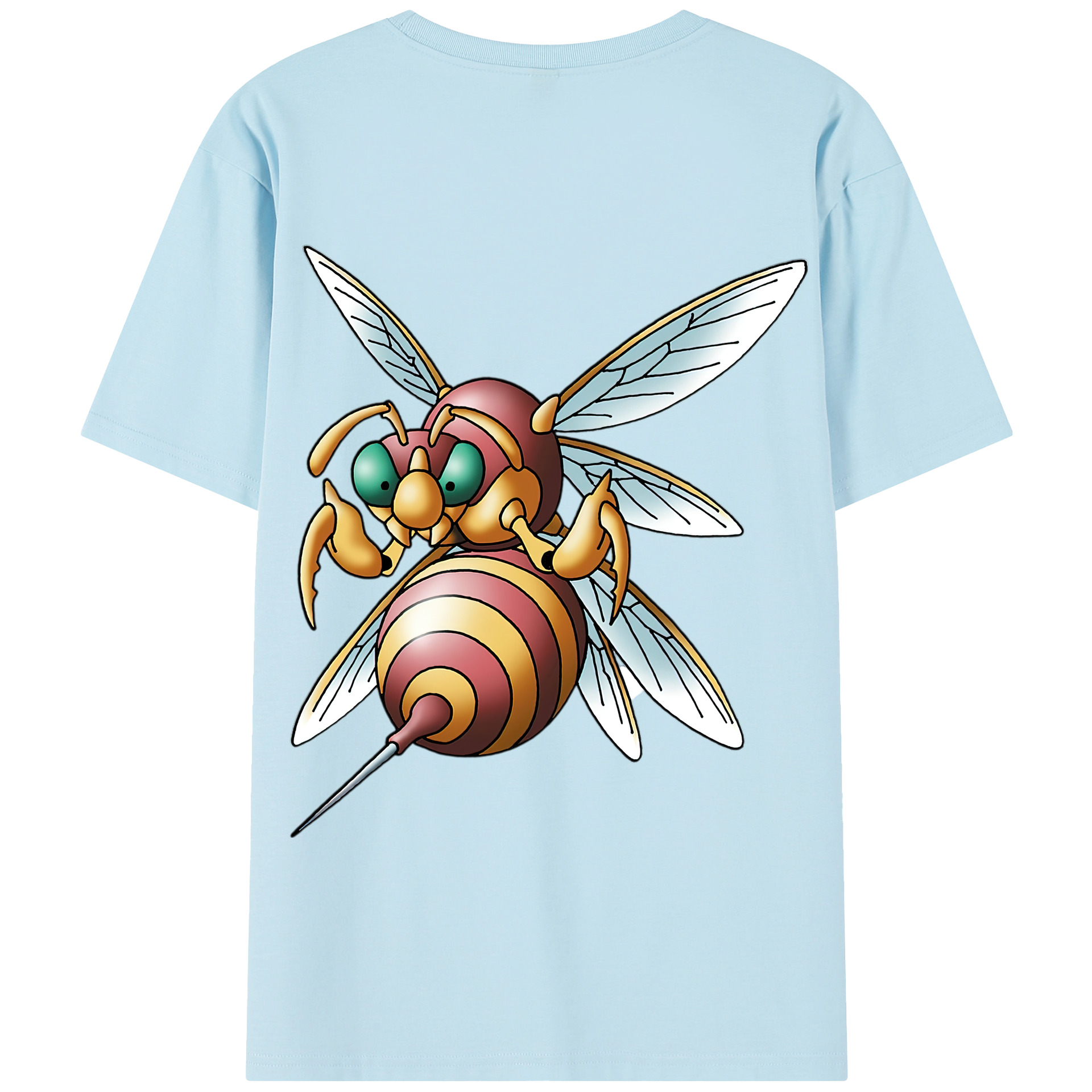 （画像用） ドラゴンクエスト Doragon Kuesuto Dragon Quest 綿100％半袖Tシャツ（背面プリント）